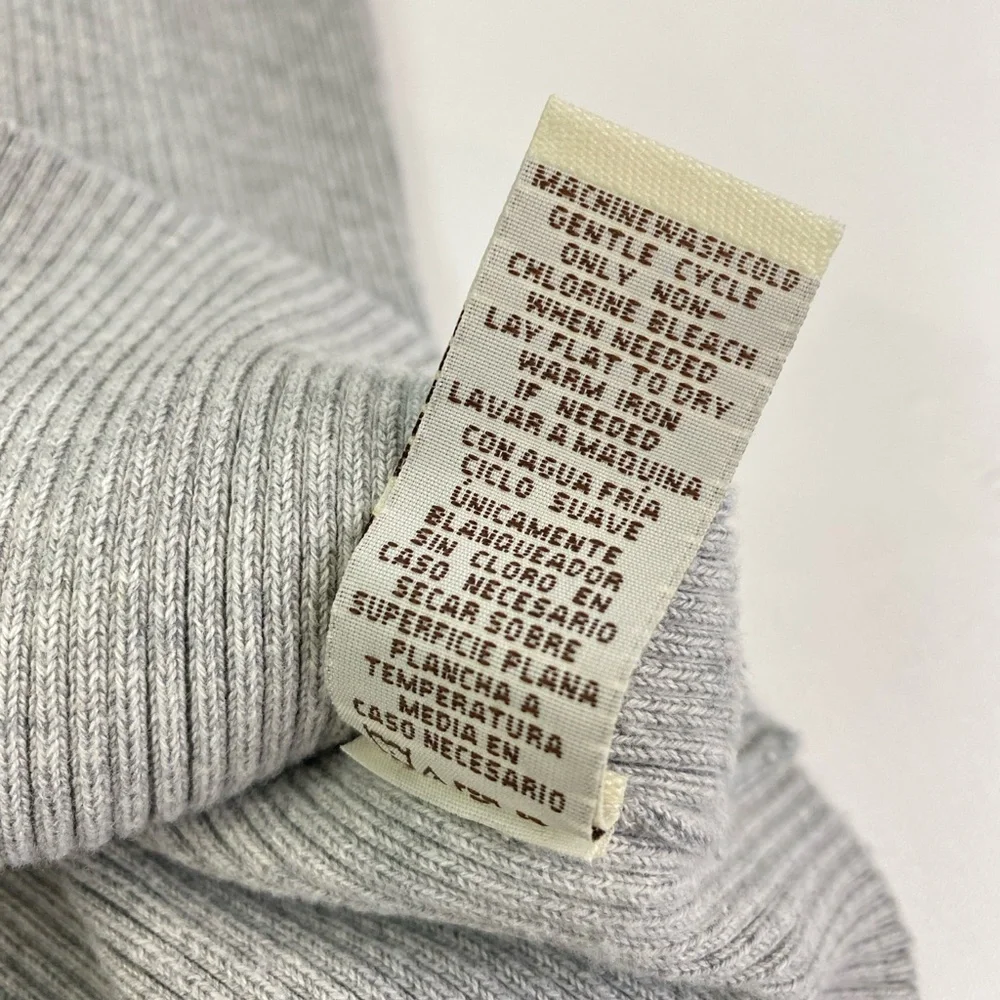Ralph Lauren Polo Jeans Gray Ribbed 1/4 zip Pullover Sweater Boys size Medium